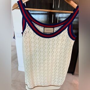 Gucci G Rhombus-patterned tank top